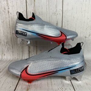 NEW Nike vapor edge elite 360 premium football cleats platinum crimson size 13.5